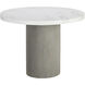 Nicolette 40 X 30 inch Light Grey / Marble Look Outdoor Dining Table